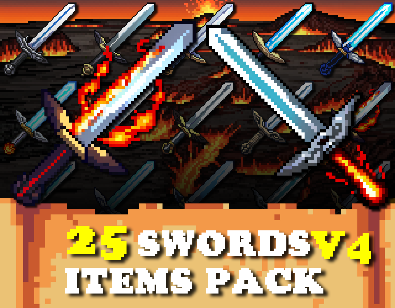 Fantasy Swords Assets V Pixelart Pixel Art Sprite Equipment