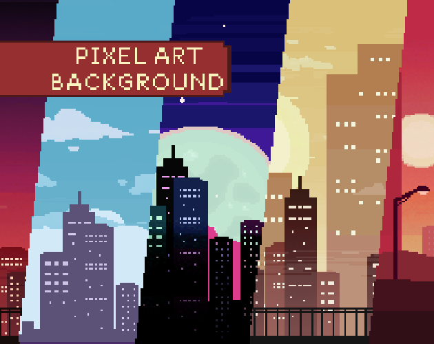 D Pixel Art City Backgrounds Pack On Cubebrushco Pixel Art Pixel Images