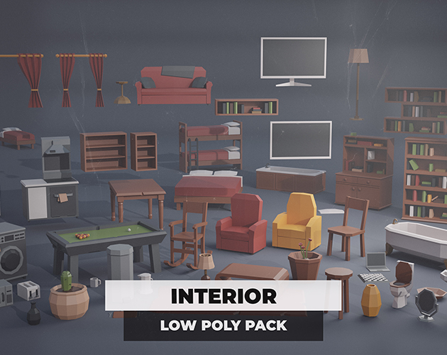 Low Poly Interior Pack By Eldamar Studio