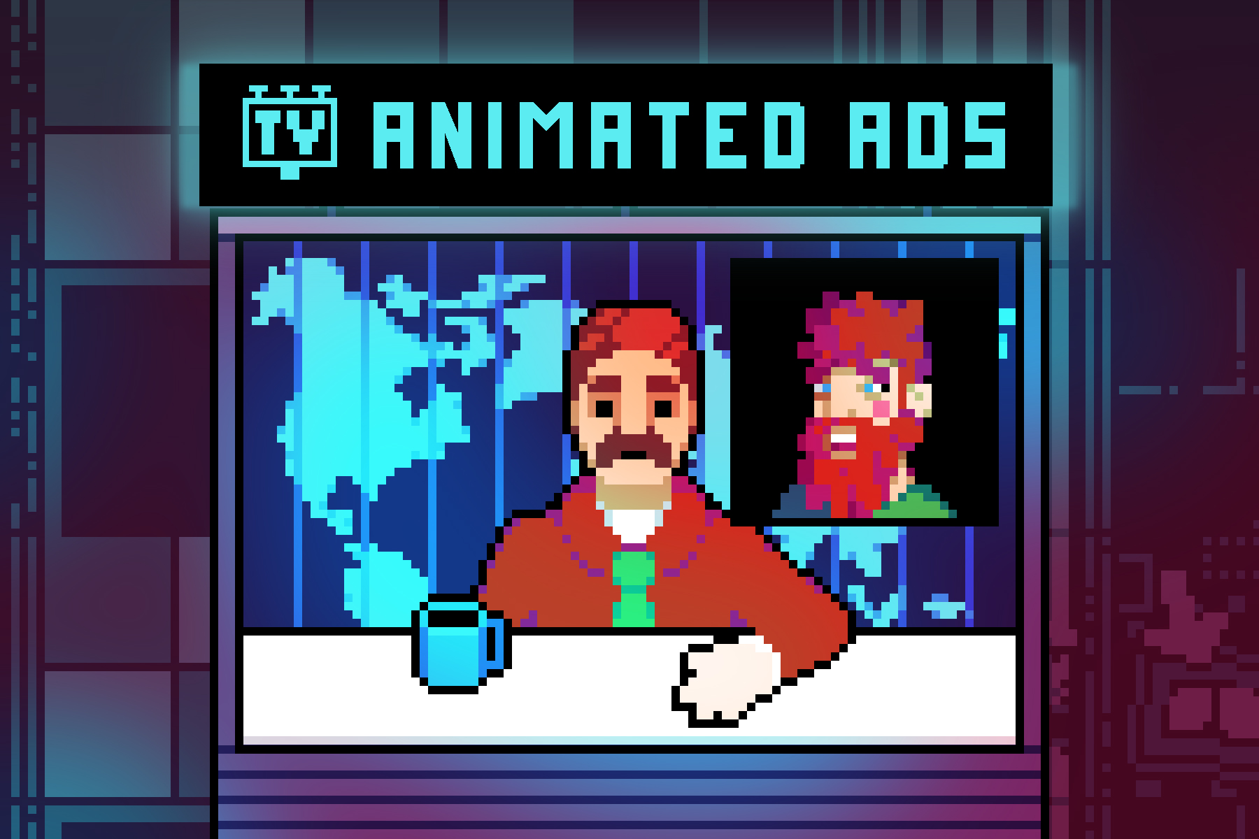 Animated ADS Cyberpunk Pixel Art By Free Game Assets GUI Sprite