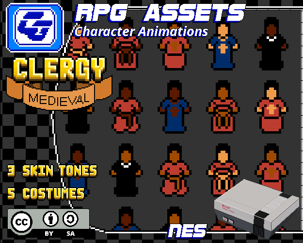 Rpg Asset Character Clergy Nes By Chasersgaming