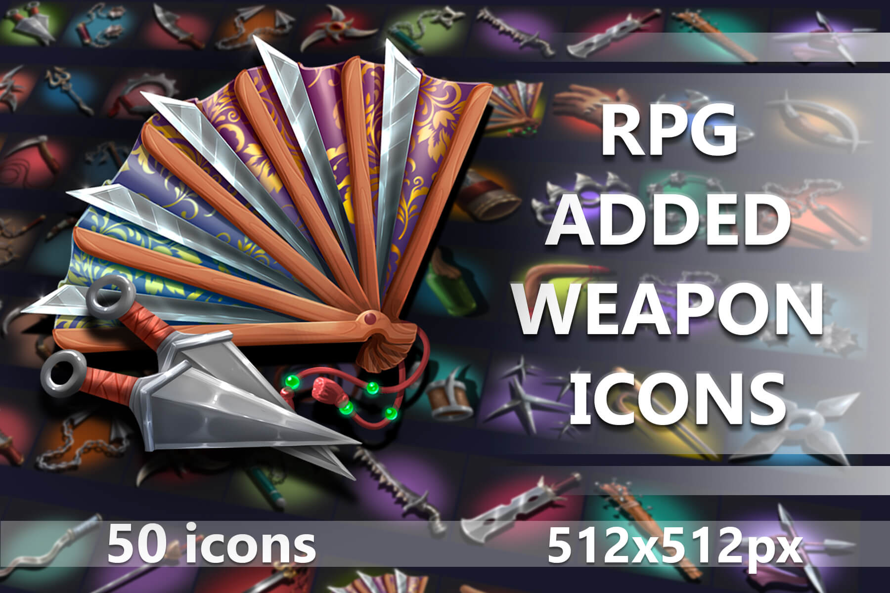 Free Weapon RPG 512x512 Icons By Free Game Assets GUI Sprite Tilesets