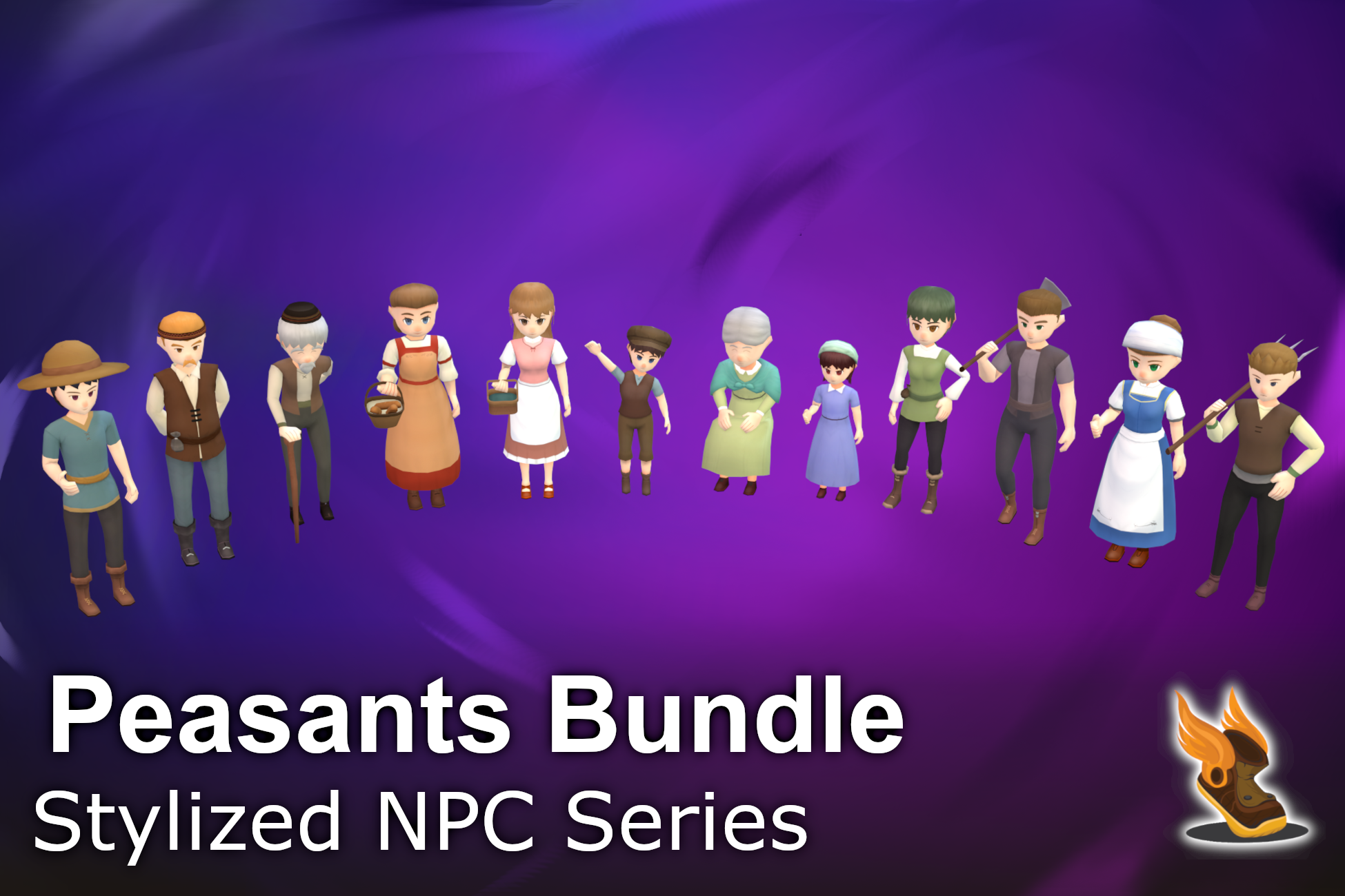 Stylized Npc Peasants Bundle By Wingedbootsstudio