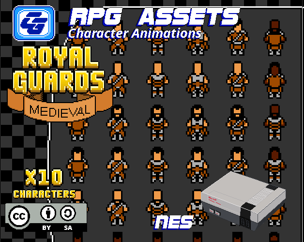 Rpg Asset Character Royal Guard Nes By Chasersgaming