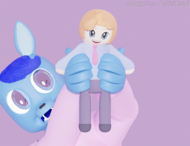 Senpai Plush D Model For Blender By Cappyadams