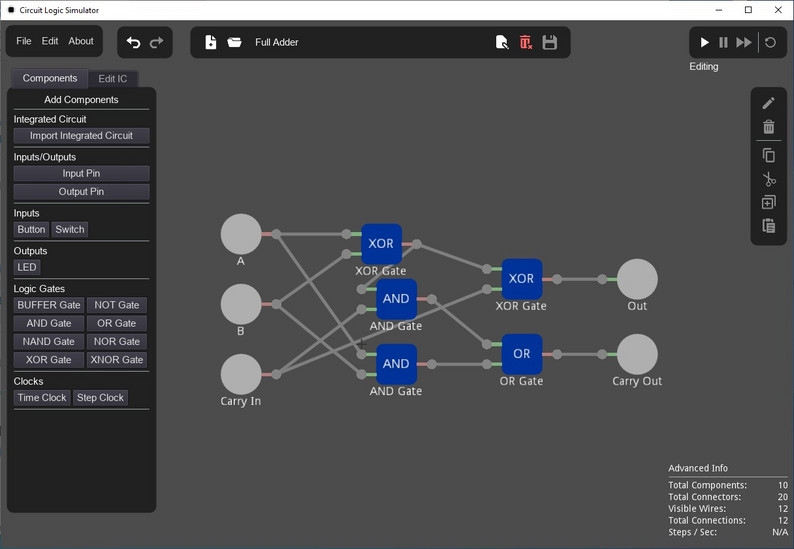 Circuit Logic Simulator by TheSecurityDev