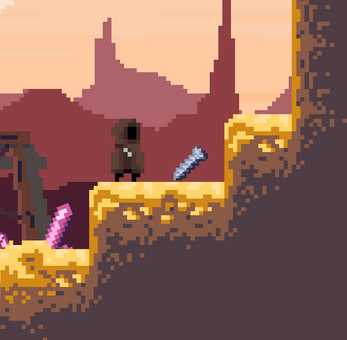 Pixel Art Desert Background by Lil Cthulhu