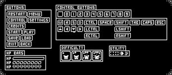 1-bit 8x8 universal roguelike asset pack by Lazy Fox