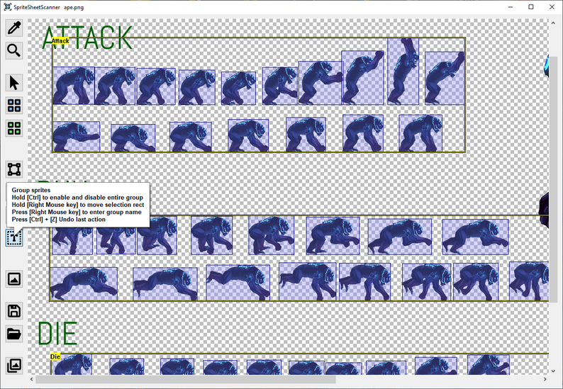 Sprite Sheet Scanner by thinkrelative