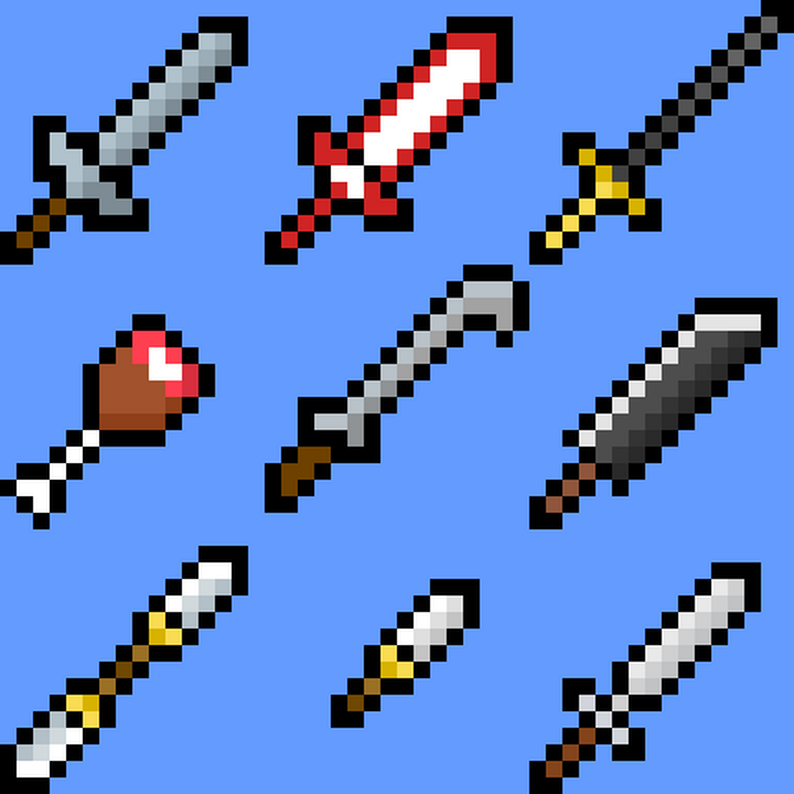 Pixel Swords Assets 16x16 by Disven