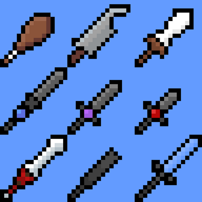 Pixel Swords Assets 16x16 by Disven