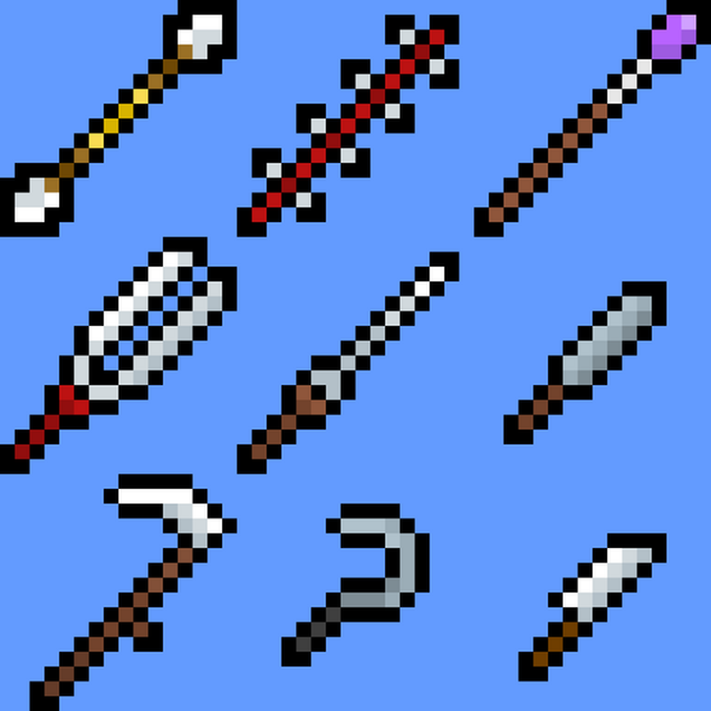 Pixel Swords Assets 16x16 by Disven