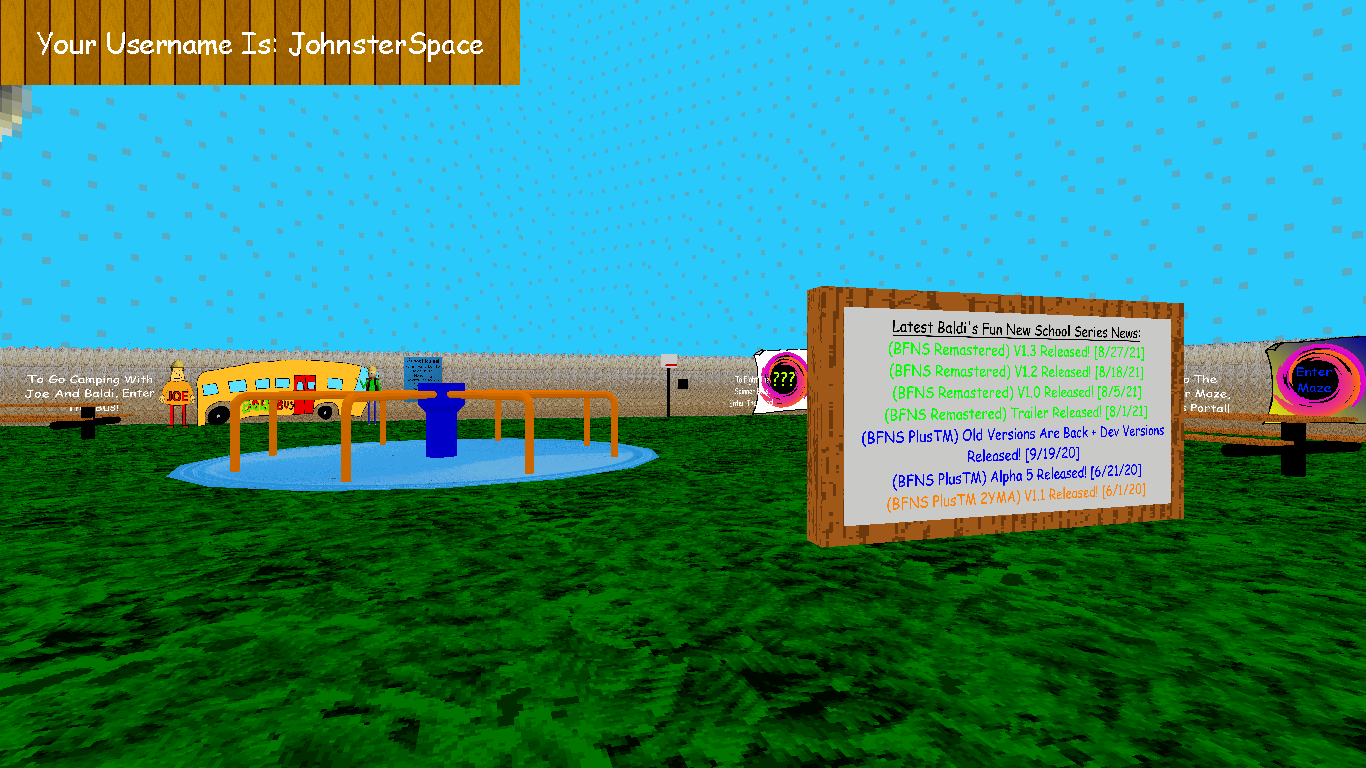 Johnster Space Games on X: Baldi's Fun New School Remastered V1