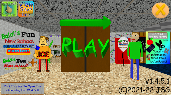 BALDI'S FUN NEW SCHOOL REMASTERED free online game on