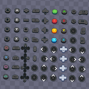 Pixel Art Gamepad UI Buttons by Astral Pixel