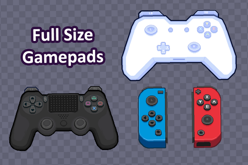 Pixel Art Gamepad UI Buttons by Astral Pixel