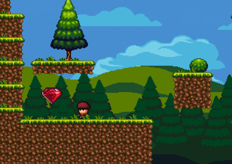 Basic platformer tileset by Cyporkador