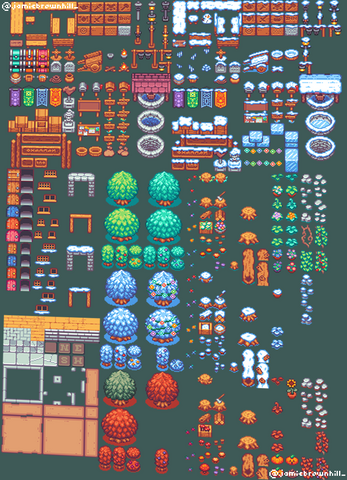 World of Solaria: Rural Village Tileset by jamiebrownhill