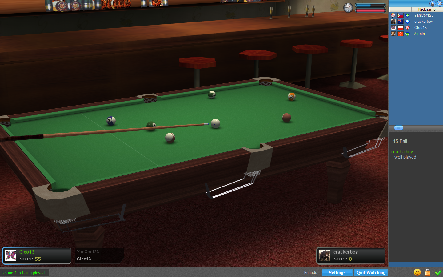 poolian 3d snooker