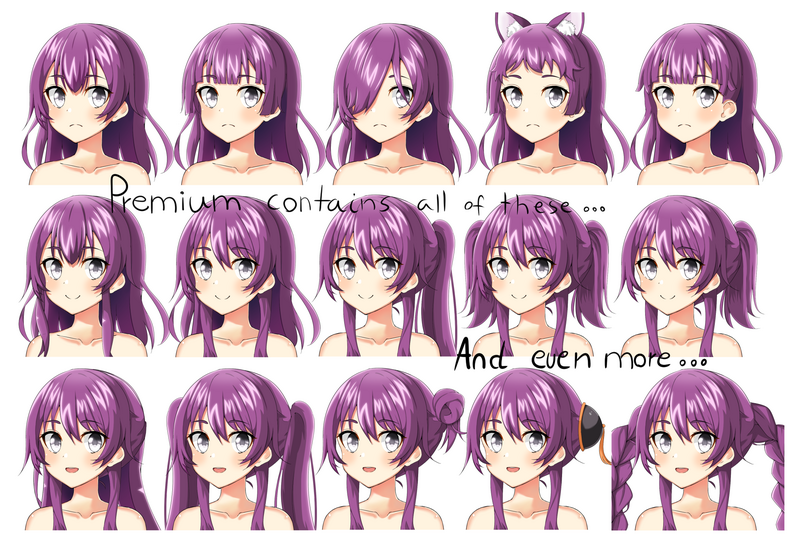 Girl Sprites for Visual Novels by Mr. Cucurbita Pepo