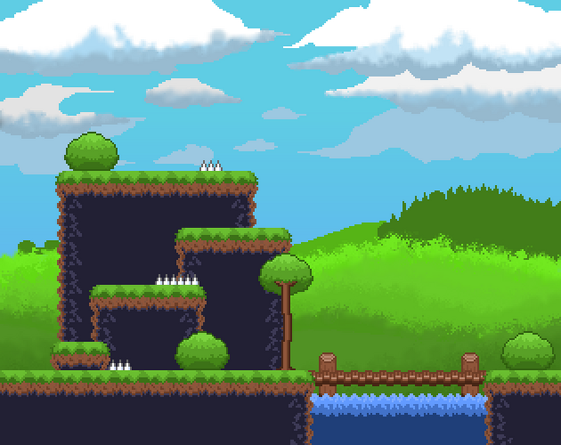 Pixel Tileset Platformer by Disven