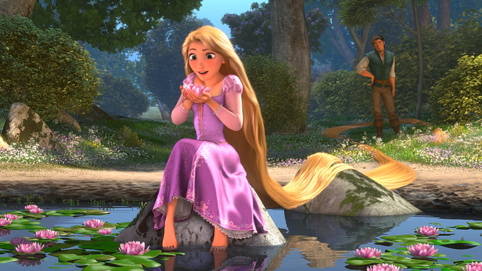Tangled- Rapunzels car flies.