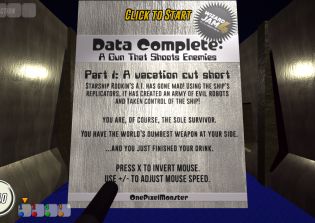 Data Complete: A gun that shoots enemies.