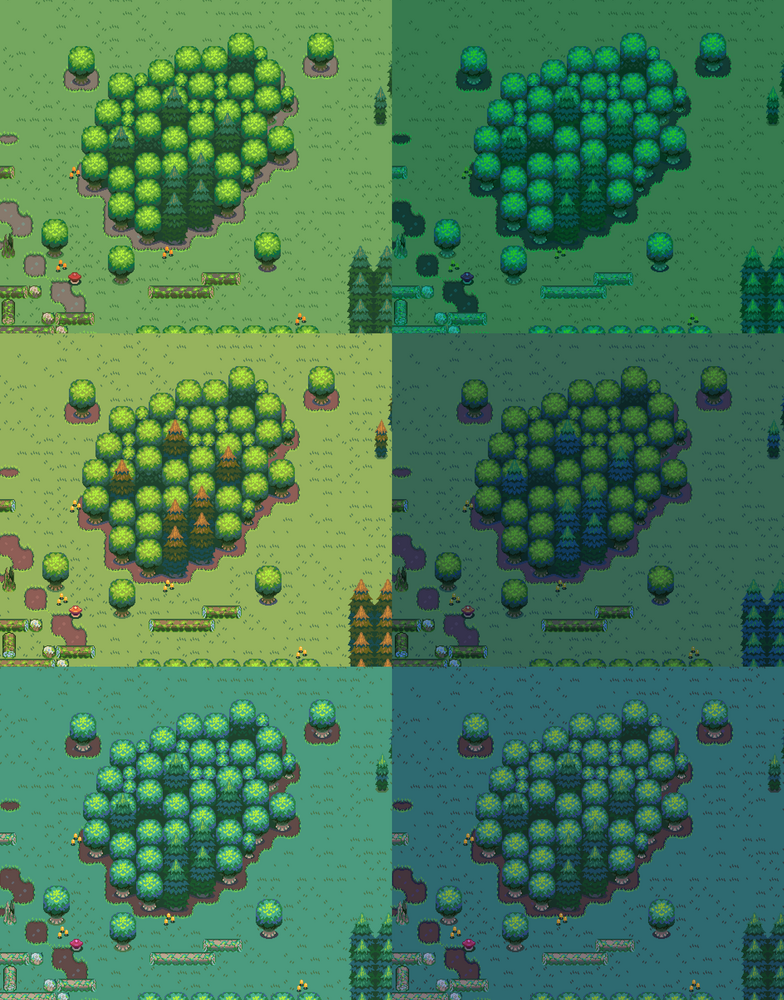 16x16 Forest Tileset By Fawf_art