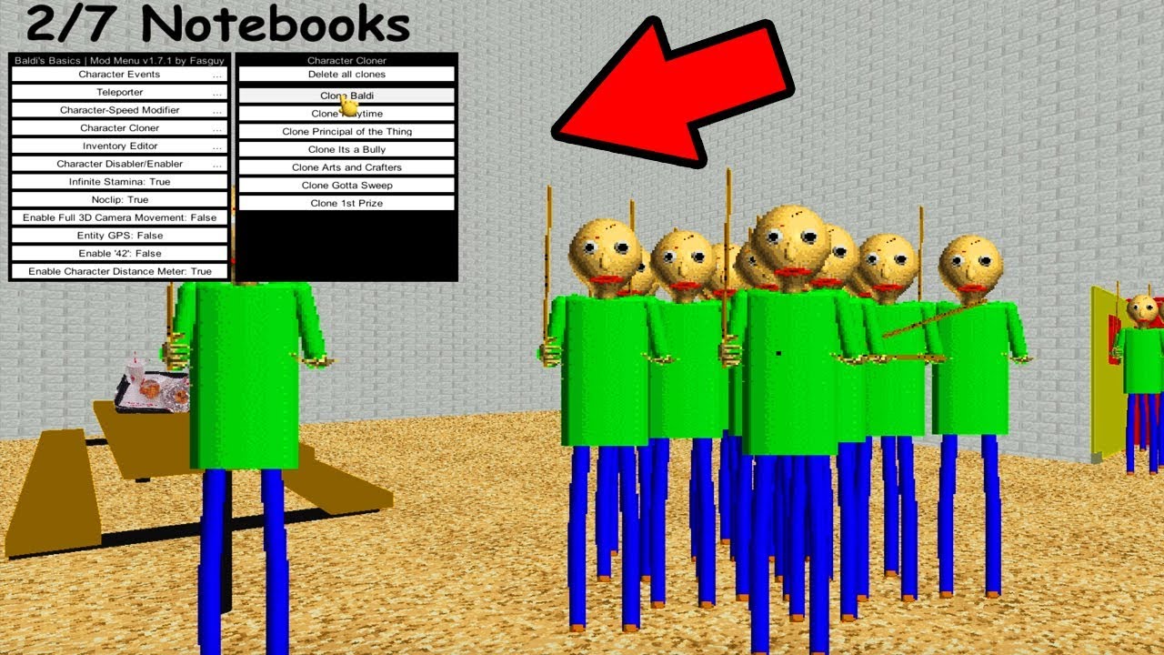 Guide to Baldi's Basics Mod Menu by ROSS'S SUMMER SESSIONS