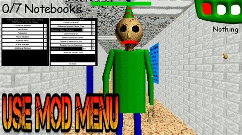 Guide to Baldi's Basics Mod Menu by ROSS'S SUMMER SESSIONS