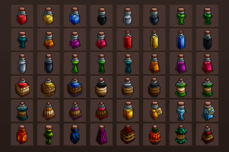 Free Paint Pixel Art Icons by Free Game Assets (GUI, Sprite, Tilesets)