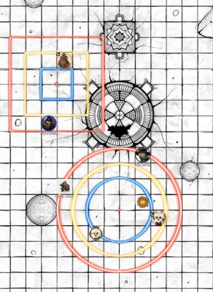 VTT AoE Spell Templates for OSR / D&amp;D / Old School Essentials / Other ...