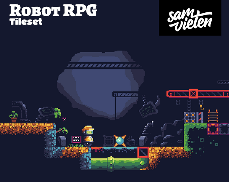 Robot RPG Asset-Pack with Animation by Sam