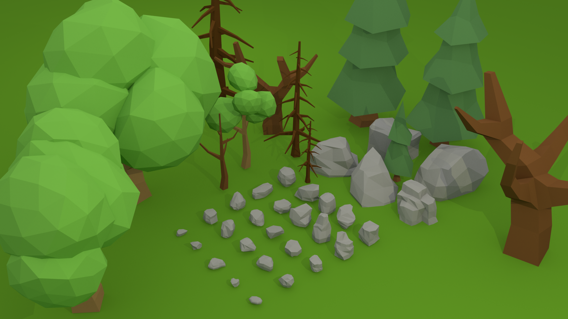 Low Poly Forest Pack By Jaks - low poly forest asset pack roblox
