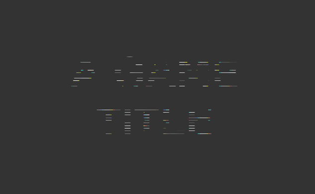 Cover image for A Game Title