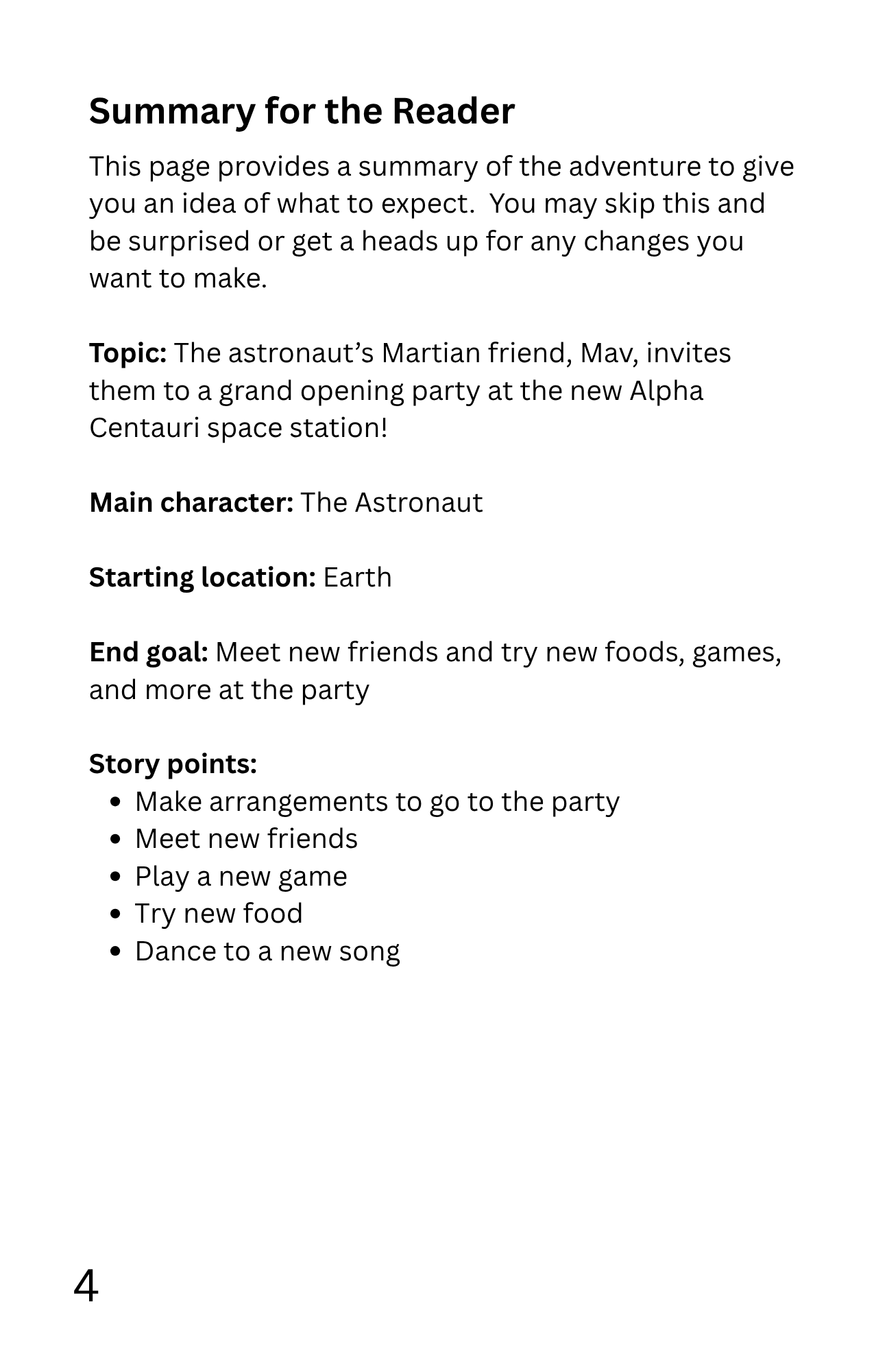 Screenshot 3 for StoryGuider: The New Astronaut