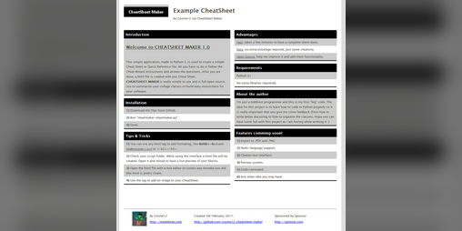 Cover image for CheatSheet Maker