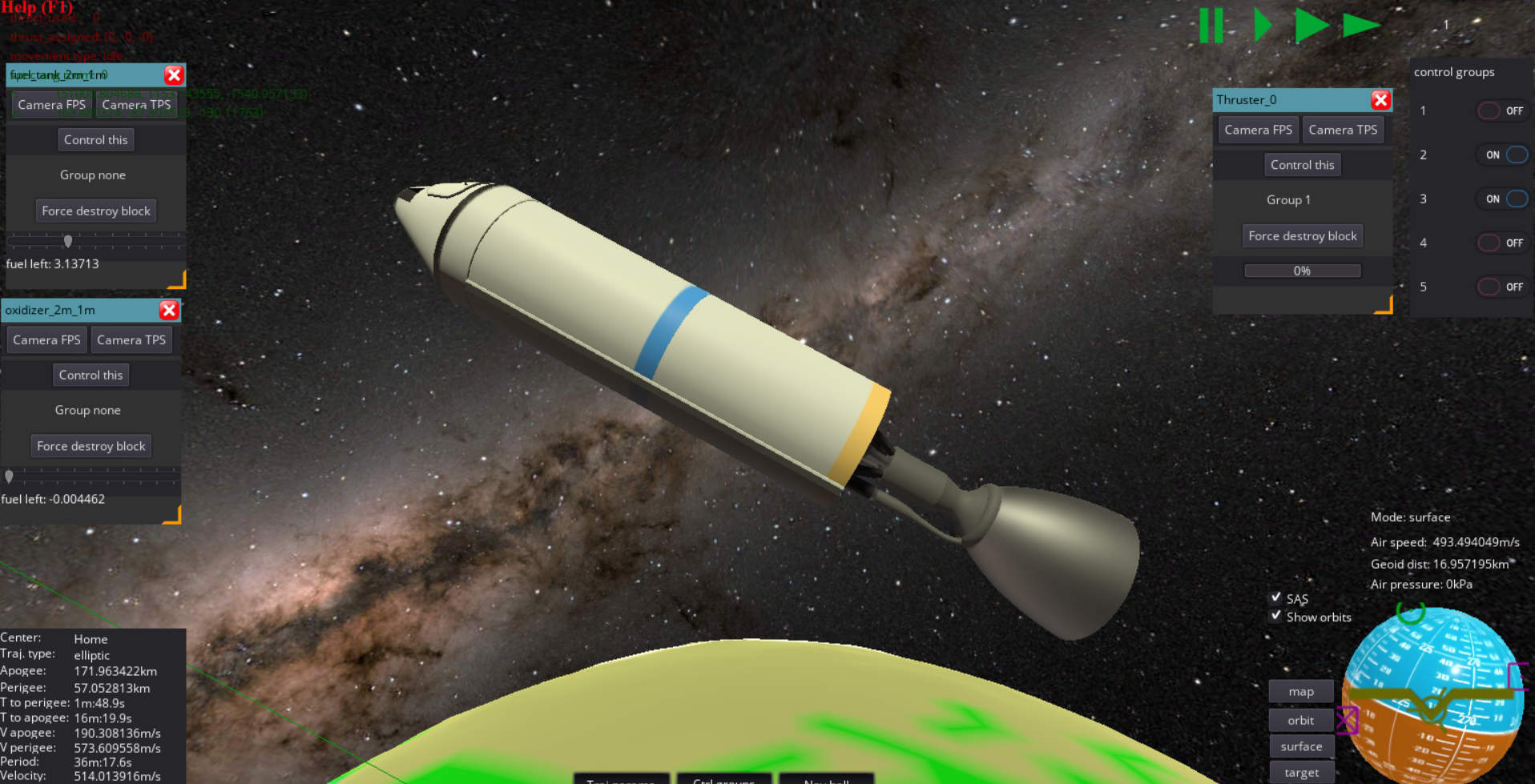 Version alpha-0.0.13 has been released - Ignition: a space sim game  inspired by Kerbal Space Program and Simple Rockets by litedictteam