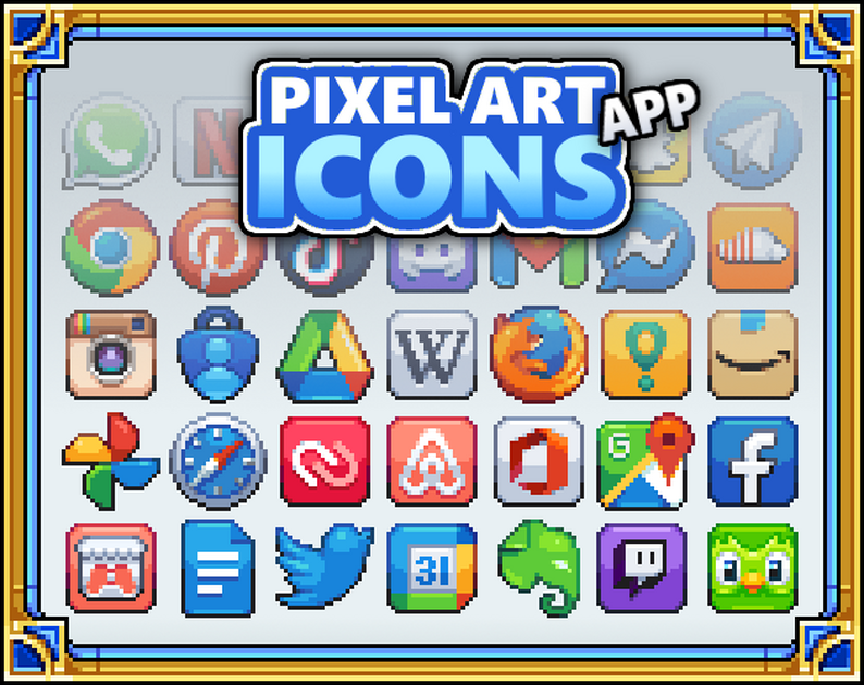 Pixel Art App Icons by Reff Pixels