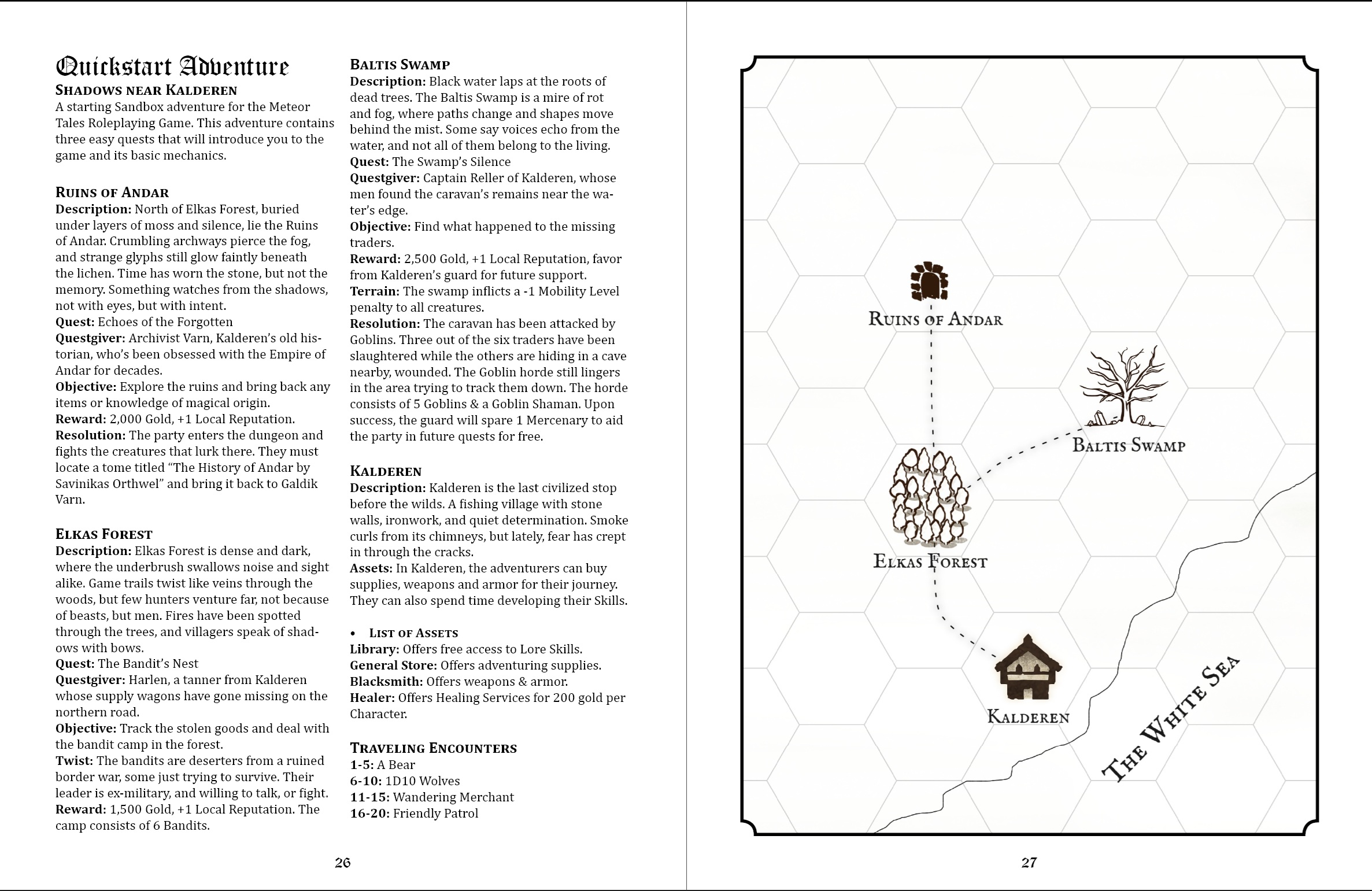 Screenshot 3 for Meteor Tales Quickstart – One Bar, Three Dice, Cinematic Fantasy