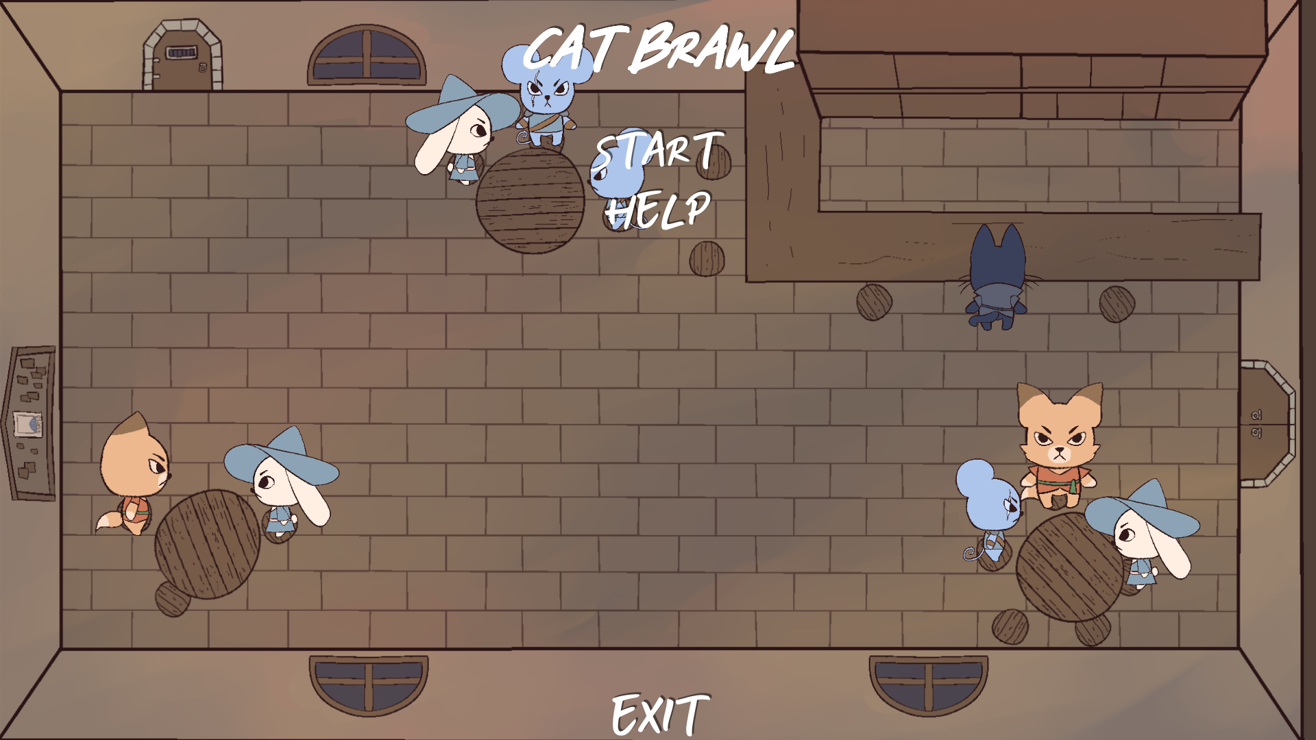 Cat Brawl by Fowlron