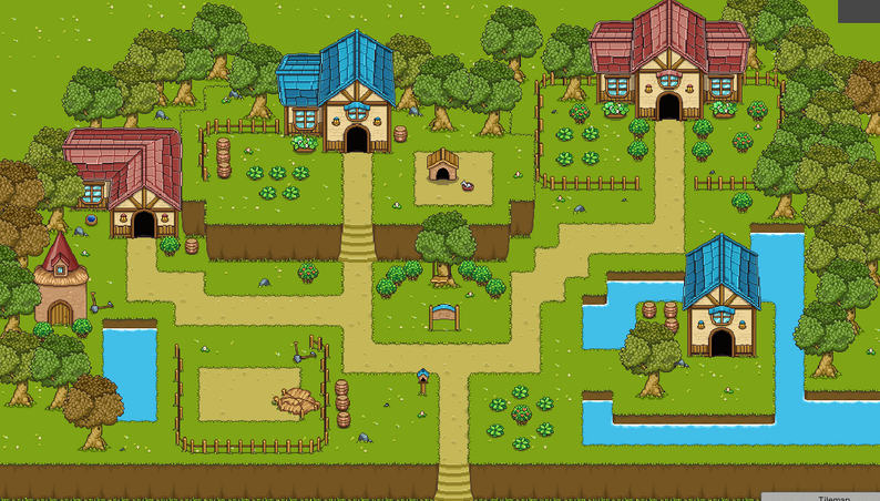 Top-down Scene : Village tileset(32) by DreamyPixelArt