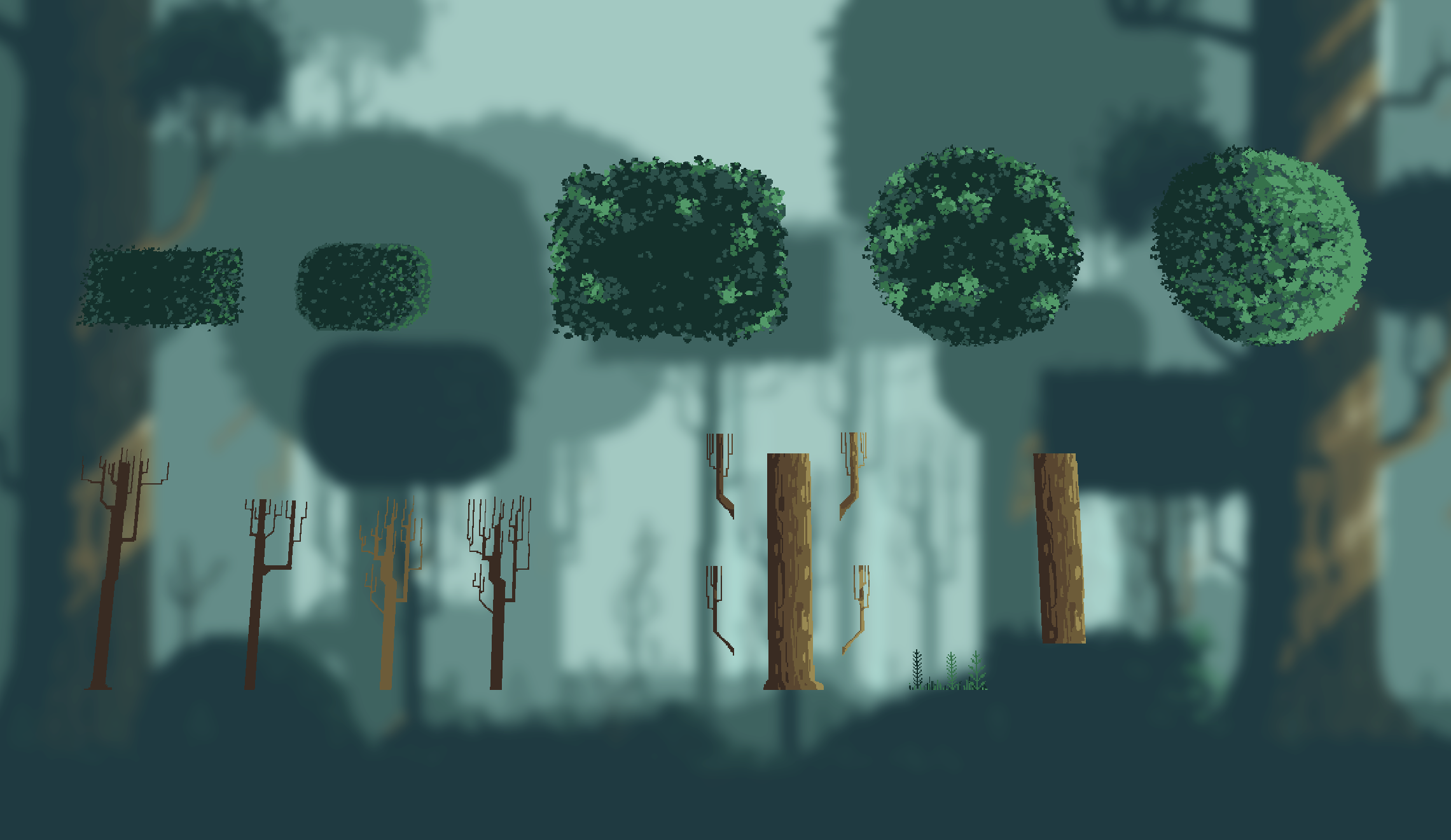 Free Pixel Art Pack - Tiny Forest by SlowDevelopment