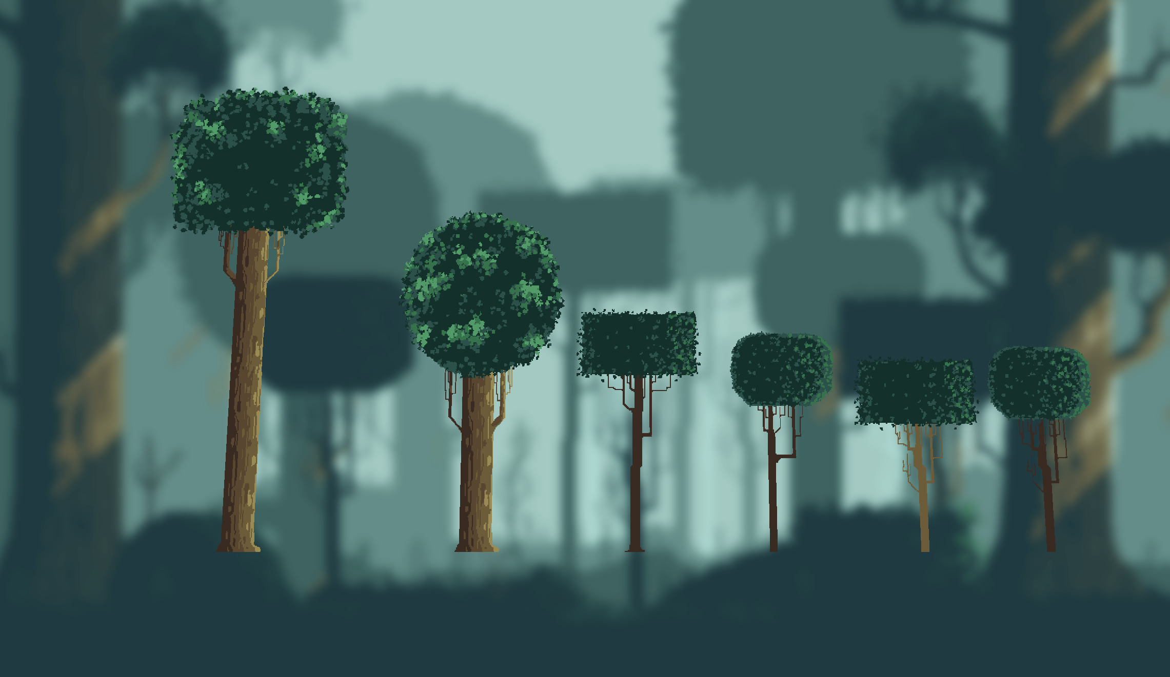 Free Pixel Art Pack - Tiny Forest by SlowDevelopment