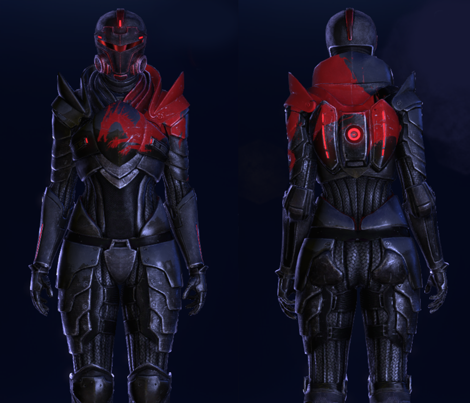 Black Blood Dragon Armour Le2 Le3 By Cellestial For Mass Effect