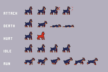 Free Street Animal Pixel Art by Free Game Assets (GUI, Sprite, Tilesets)