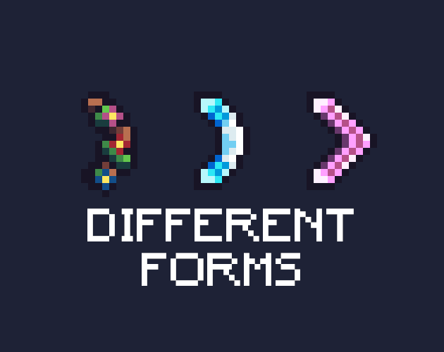10 Pixel Art Boomerangs Pack with Unity Scripts by Erick1310