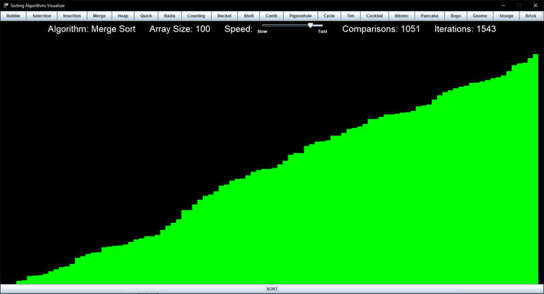 Sorting Algorithms Visualizer by Ben Kilkowski