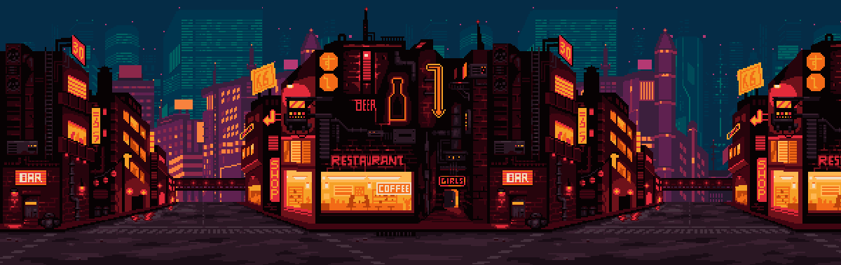 Cyberpunk GIF - Cyberpunk - Discover & Share GIFs  Cool pixel art, Pixel  art background, Pixel art design