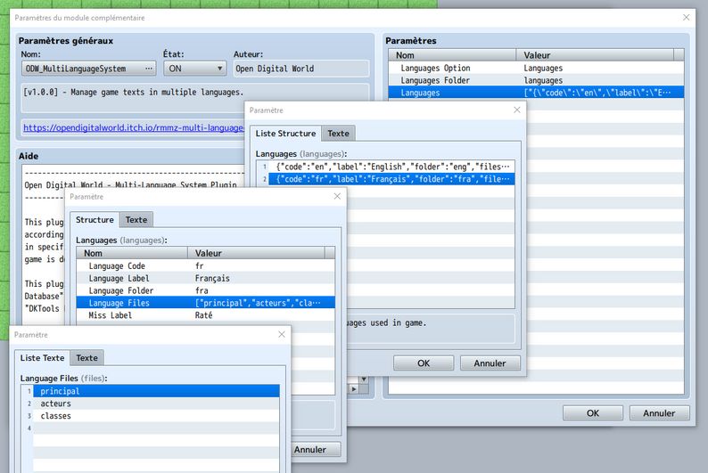 Multi-Language System Plugin for RPG Maker MZ by Open Digital World